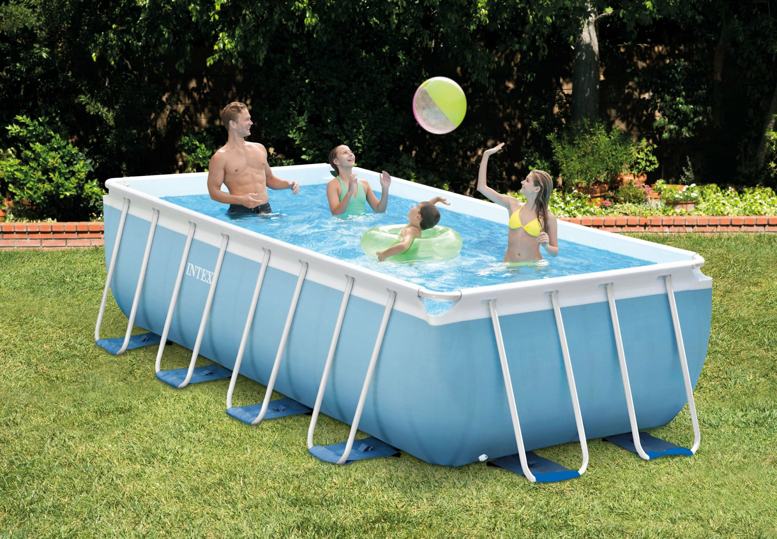 Intex Prism Frame Pool Set, rechteckig, inkl. Filterpumpe 26790GN