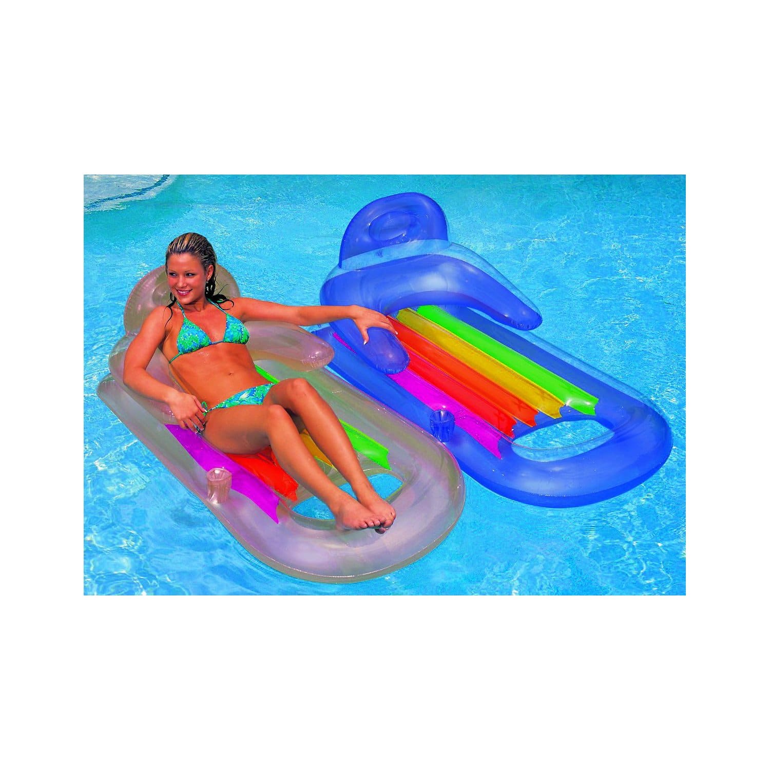 Intex aufblasbare Lounge Luftmatratze King Cool 160×85 cm Schwimmliege Sessel 