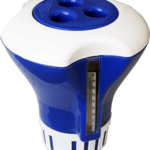 Dosierschwimmer mit Thermometer+ 1Kg Kombi-Multifunktionstablette mit 4 Funktionen für die Schwimmbadwasserpflege