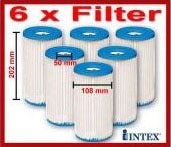 Intex Filteranlage - Filter für Filterpumpe 6er Packung 29000