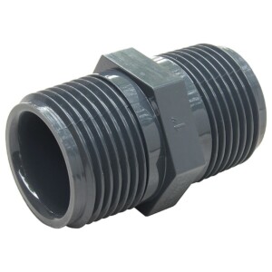 PVC Adapter -Doppelnippel  Außengewinde 2" (59,61 mm)