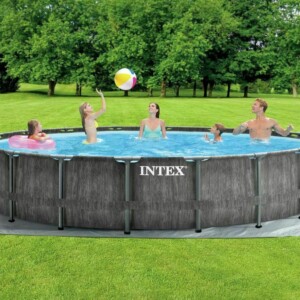 Intex Premium Frame Pool Set Prism Greywood Ø 549 x 122 cm 26744GN